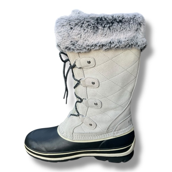 👢❄️ Khombu Women’s Quilted Winter Snow Boots Faux‎ Fur Size 9 ❄️👢 - Picture 4 of 6